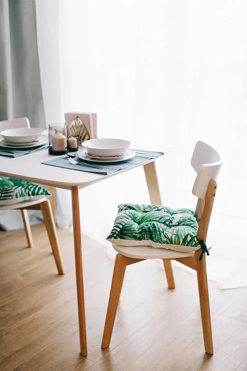 Dining chairs reupholstered with premium fabric in Singapore